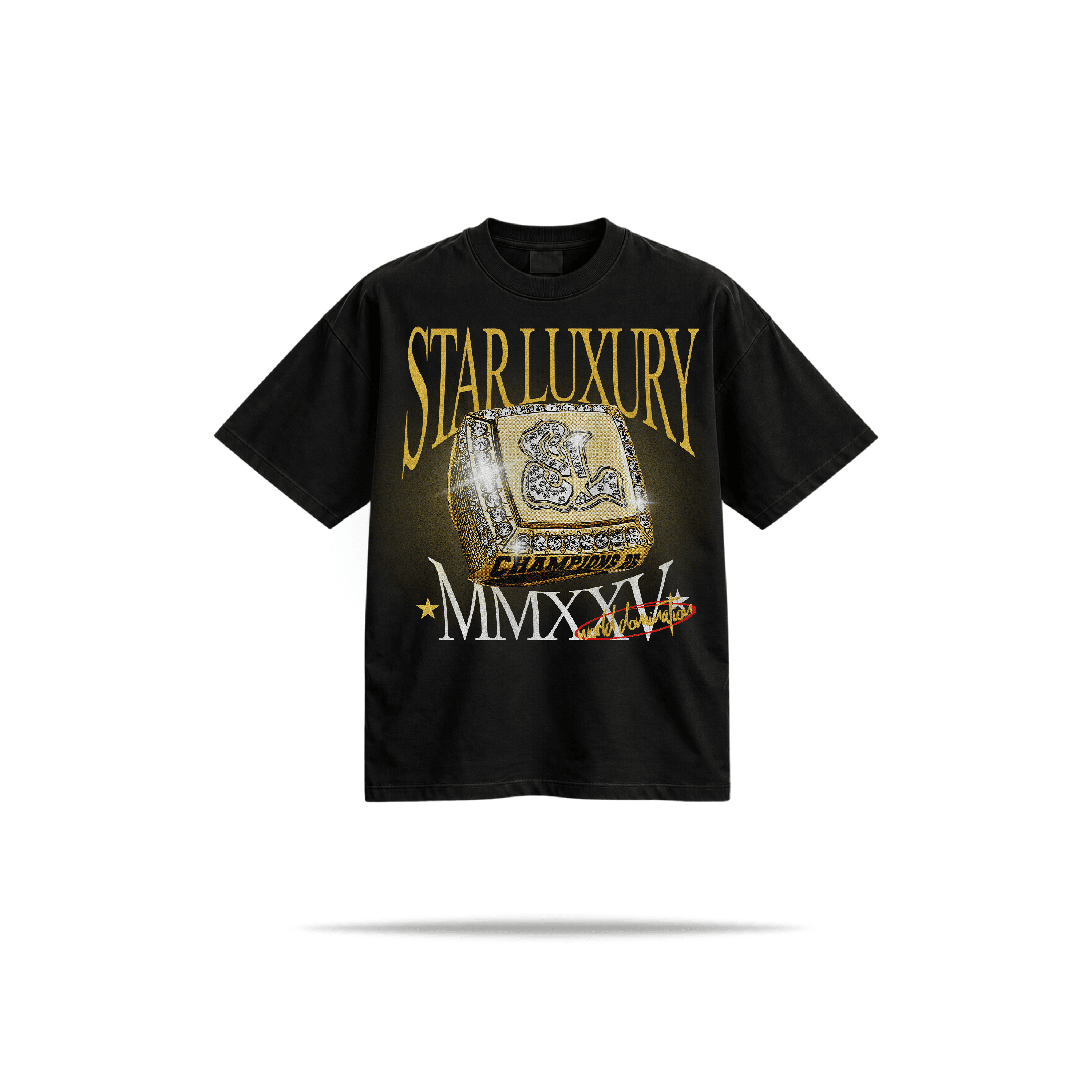 STAR LUXURY TSHIRT (BLACK)