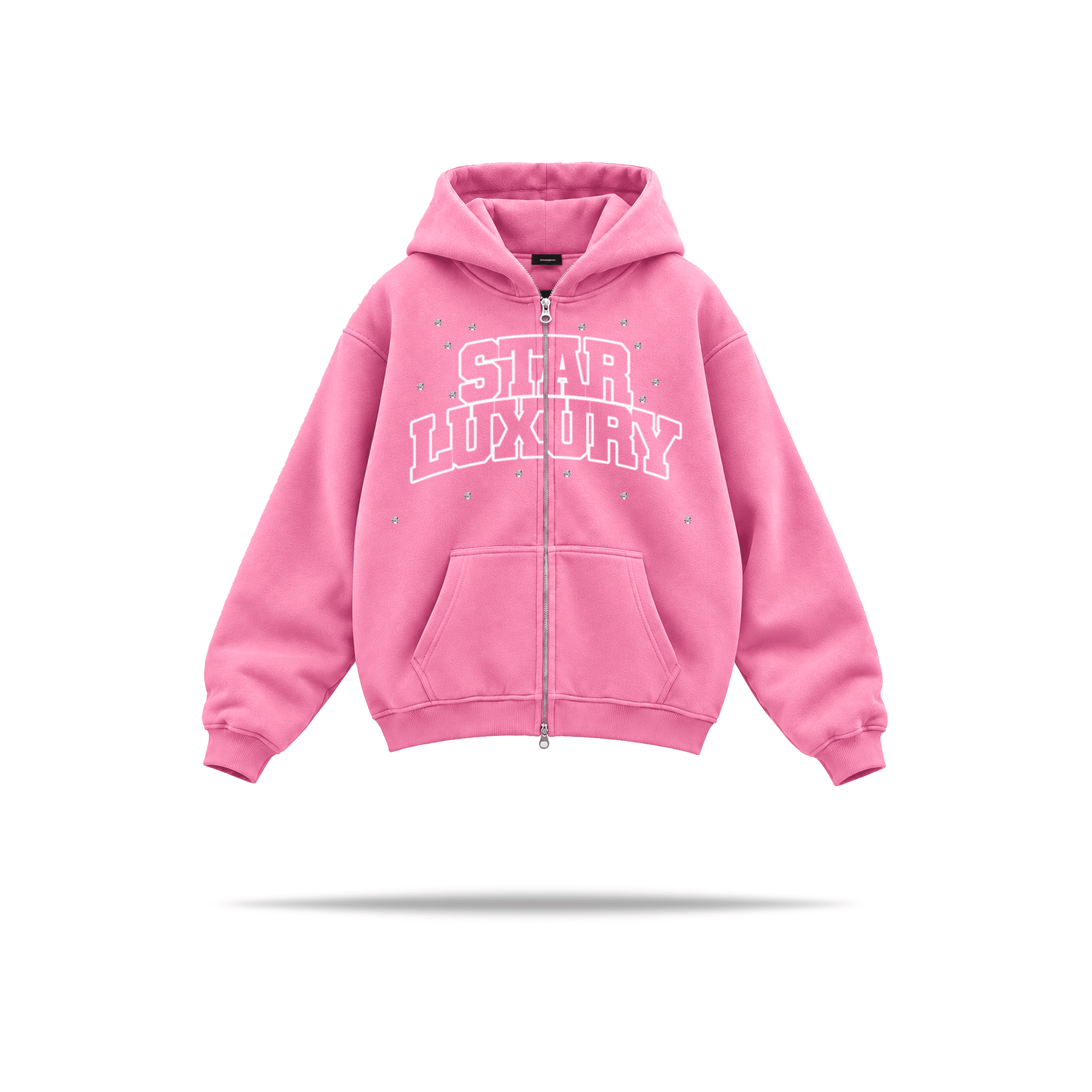 STAR LUXURY HOODIE RHINESTONES (PINK)