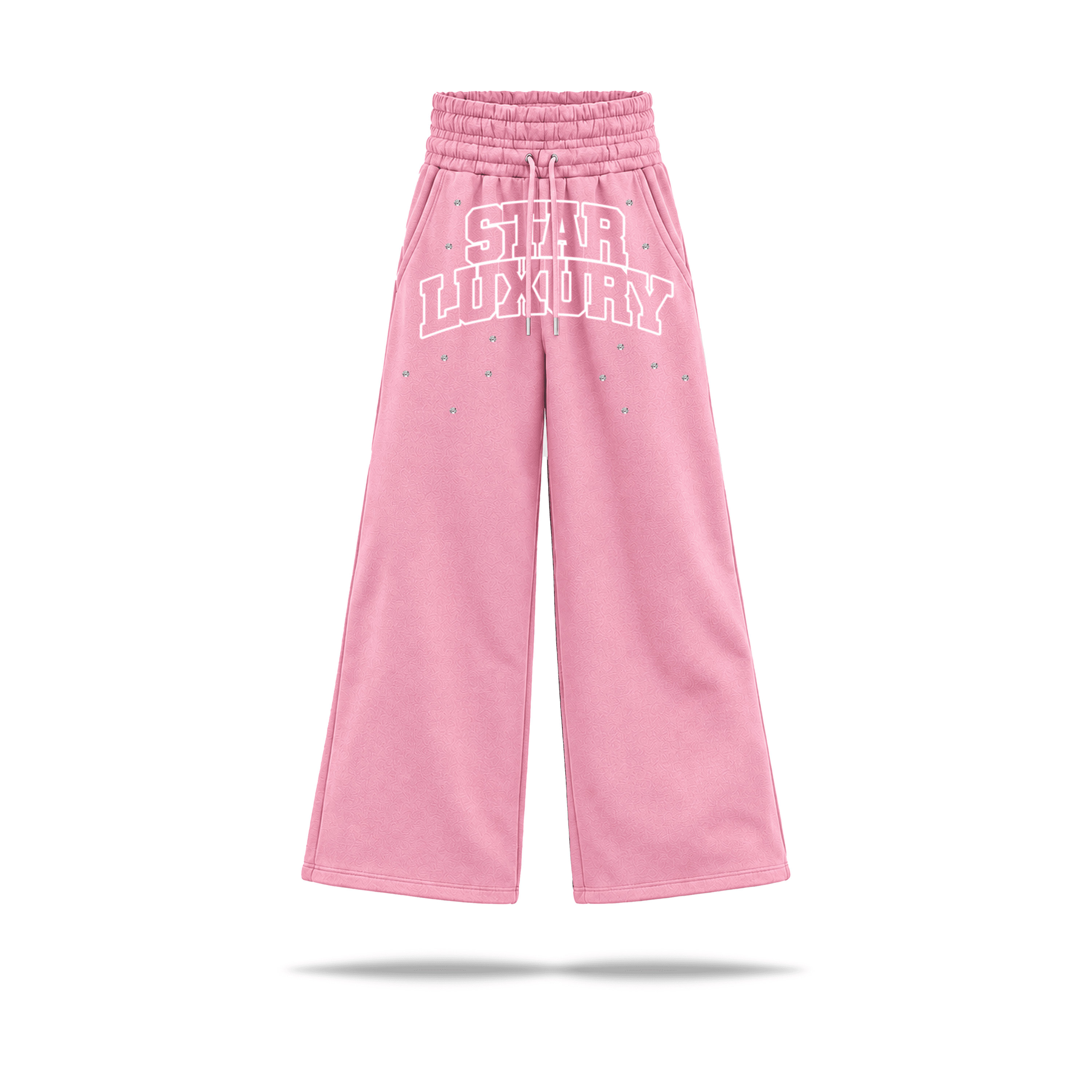 STAR LUXURY HOODIE PANTS RHINESTONES (PINK)