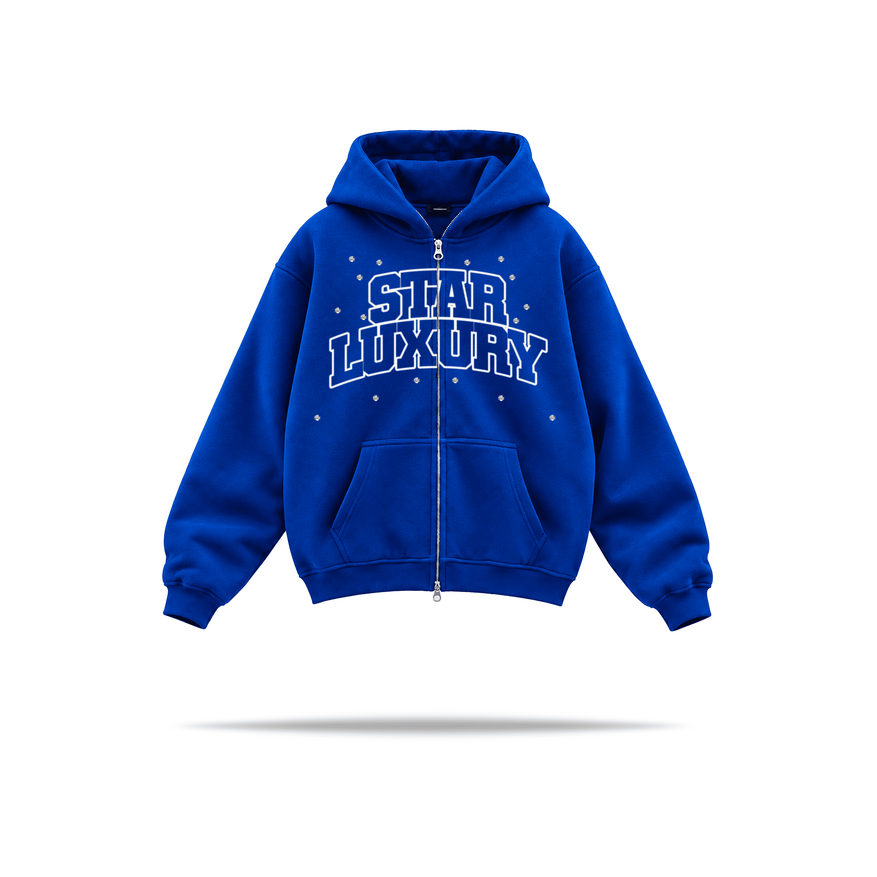 STAR LUXURY HOODIE RHINESTONES (BLUE)