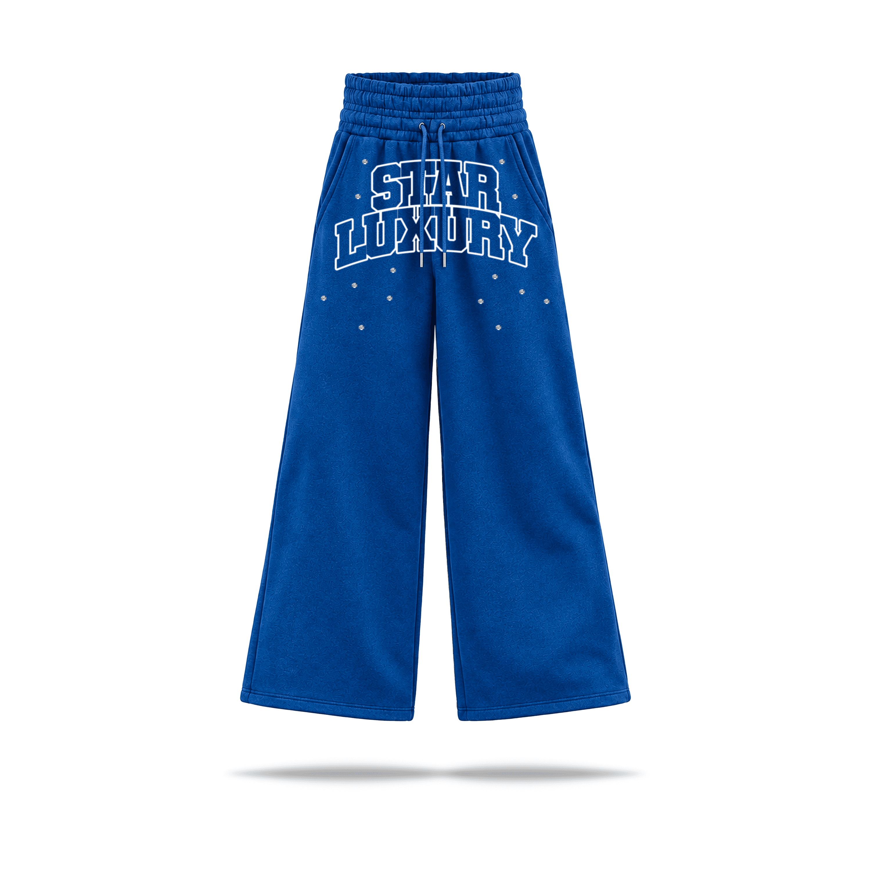 STAR LUXURY HOODIE PANTS RHINESTONES (BLUE)