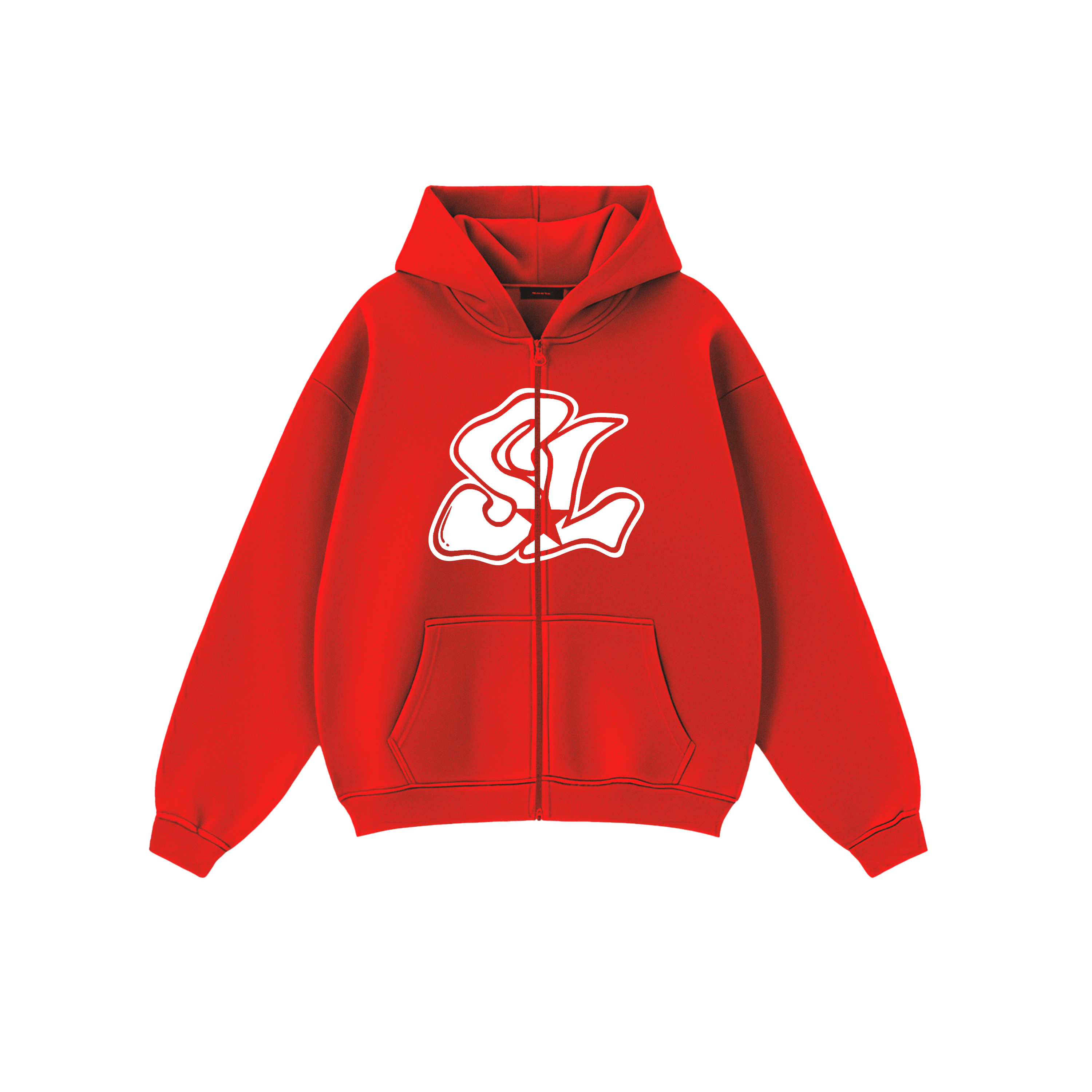 STAR LUXURY ZIPPER HOODIE SET (RED)