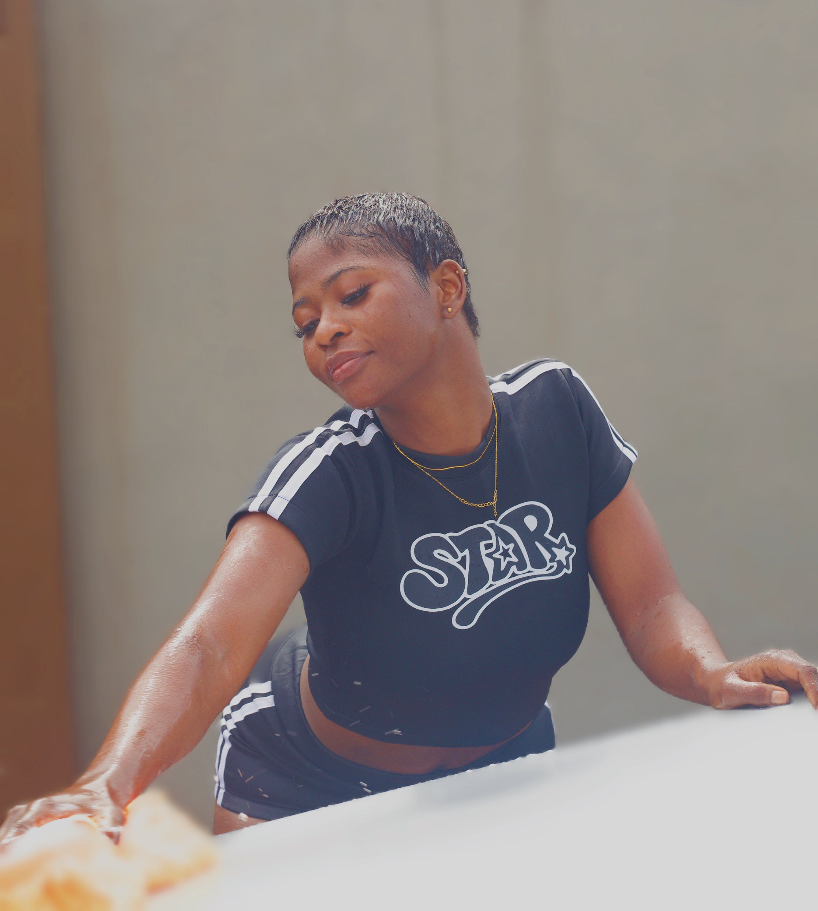 STAR LUXURY TWO PIECE SET(BLACK)