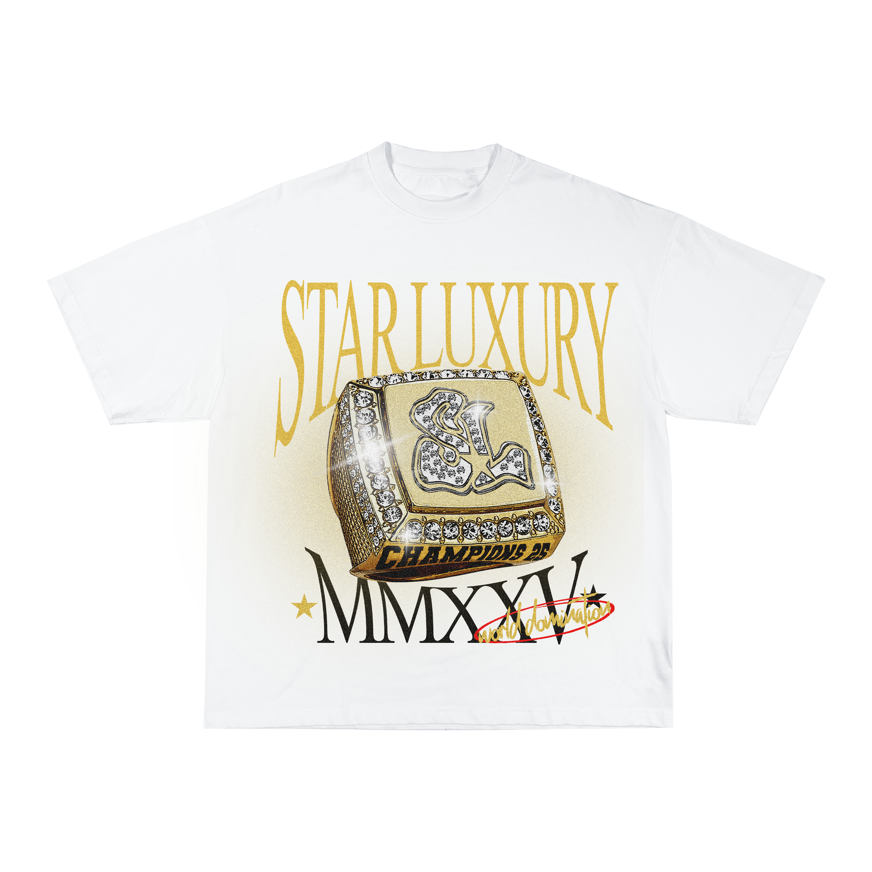 CHAMPIONS RING TEE WHITE