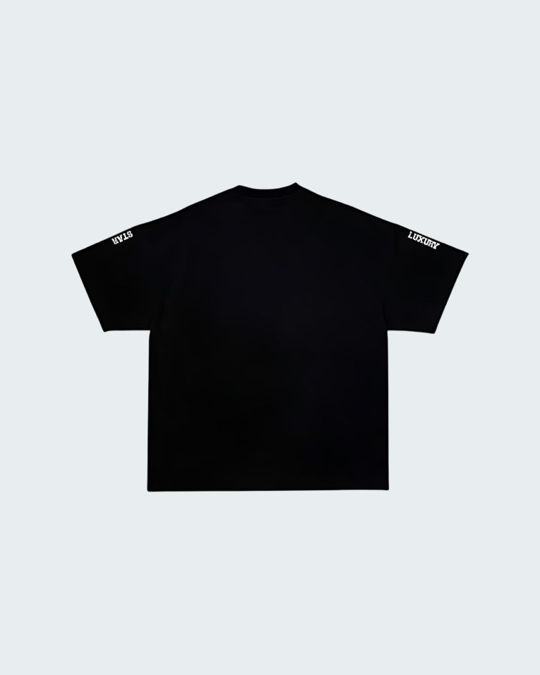 STAR LUXURY BLACK GRAPHIC SHIRT
